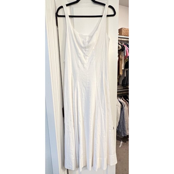 Zara Linen Strappy Midi Dress- Size Small- New- Never Worn- white linen dress - Picture 4 of 4